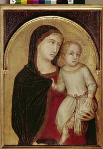 Bakire ve Çocuk (ahşap üzerine tempera ve altın varak, yaklaşık 1335) by Ambrogio Lorenzetti