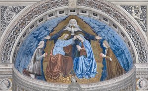 Francesco ve Ludovico Sforza arasında Tanrı ve Kutsal Ruh ile Meryem Ana