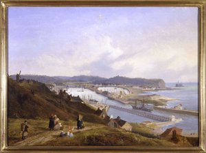 Boulogne Limanı, Louis Garneray, sd. 1820 dolaylarında, Tuval üzerine yağlı boya, H. 0.330; L.0.460. CCIP Col. by Ambroise-Louis Garneray