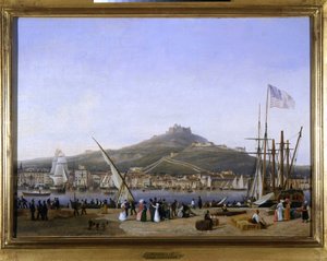 Marsilya Limanı, Louis Garneray, sd. 1820 dolaylarında, Tuval üzerine yağlı boya, H. 0,330; 0,460. CCIP Col.