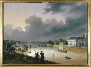 Nantes Limanı, Louis Garneray, SD. 1820 dolaylarında, Tuval üzerine yağlı boya, H. 0,330; 0,460. CCIP Col.