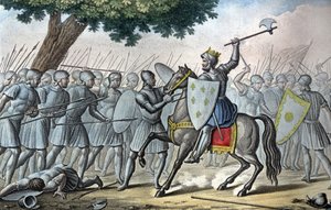 Brenneville savaşında “Gros” (1081 - 1137) olarak bilinen VI. by Ambroise Tardieu