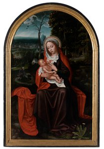 Kalanlar Mısır'a Uçuşta (panel üzerine yağlıboya) by Ambrosius Benson
