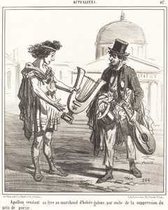 Apollon lirini satıyor by Amédée Charles Henri Cham