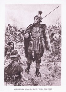 Bir tarlada esirleri koruyan bir lejyoner, The Roman Soldier