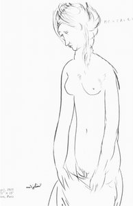 Beatrice Hastings, 1915 (paphttp:gem.bridgemanimages.comlightbox5477500er üzerinde siyah pastel boya) by Amedeo Modigliani