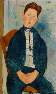Çizgili Kazaklı Çocuk, 1918 by Amedeo Modigliani