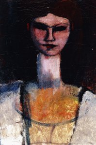 Genç Kadın Büstü; Genç Kadın Büstü, c.1910-11 by Amedeo Modigliani