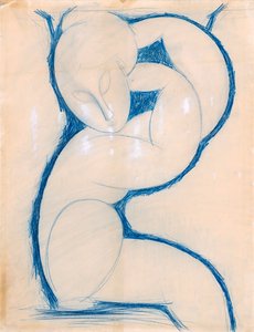 Karyatid, 1913-1915 by Amedeo Modigliani