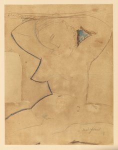 Caryatide au Sein Pointu (Sivri Göğüslü Caryatid) by Amedeo Modigliani