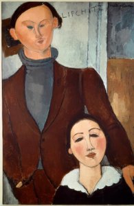 Jacques Lipchitz ve eşi by Amedeo Modigliani
