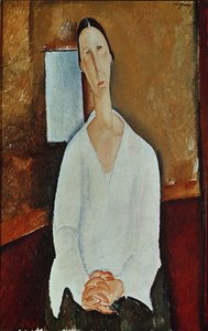 Elleri Sıkışmış Madam Zborowska, c.1917 by Amedeo Modigliani