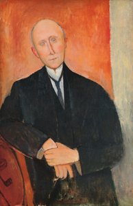Adam turuncu zemin üzerine by Amedeo Modigliani
