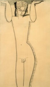 Çıplak Genç Adam (Atlas) by Amedeo Modigliani