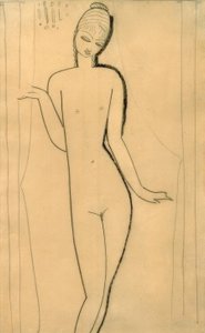 Çıplak genç kız - caryatid by Amedeo Modigliani
