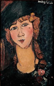 Lolotte Portresi, Amedeo Modigliani (1884-1920) 1917 Sun. 0,35x0,55 m Paris, musee ulusal d'art moderne by Amedeo Modigliani