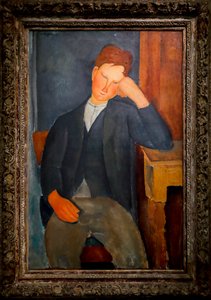 Genç çırak, c.1918-19 (tuval üzerine yağlı boya) by Amedeo Modigliani