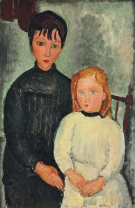 İki kız; İki kız, 1918 by Amedeo Modigliani