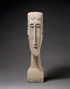 Kadın Başı, 1912 (kireçtaşı) by Amedeo Modigliani