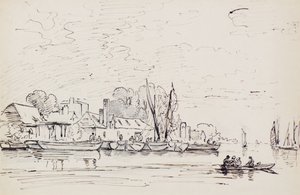 Mavnalı Bir Nehir Sahnesi, c.1803 (kalem)