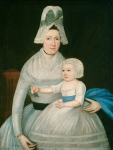 Beyazlı Anne ve Çocuk