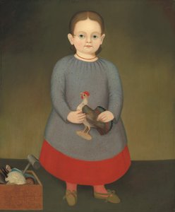 Oyuncak Horozlu Kız by American 19th Century