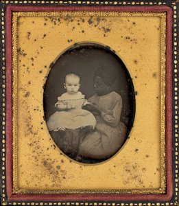 Bir Çocuk ve Genç Kadın Portresi by American 19th Century