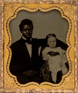 Çocuklu Bir Adamın Portresi by American 19th Century