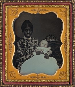 Bir Kadın ve Bebek Portresi by American 19th Century