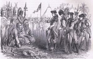 General Burgoyne Kızılderililere hitap ediyor, Cassell, Petter & Galpin tarafından yayınlanan Cassells History of the United States