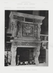 Şömine: Ducal Sarayı, Nancy, Fransa (s/b fotoğraf) by American Photographer (after)