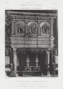 Şömine: Hotel De Ville, Orleans, Fransa (s/b fotoğraf) by American Photographer (after)