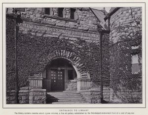Jamestown, NY: Kütüphaneye Giriş (s/b fotoğraf) by American Photographer (after)