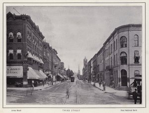 Jamestown, NY: Üçüncü Cadde (s/b fotoğraf) by American Photographer (after)