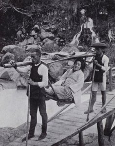 Japon kadın, Nikko yakınlarında Daiya Nehri