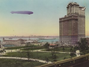 New York: Pier No 1, North River; Battery Park ve Whitehall Binası (fotoğraf) by American Photographer (after)