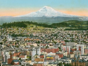 Portland, Oregon, Uzakta Hood Dağı (fotoğraf) by American Photographer (after)