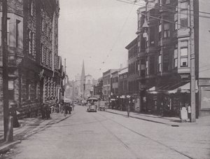 Providence, Rhode Island: Katedralden Westminster Caddesi Doğu (s/b fotoğraf) by American Photographer (after)