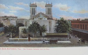 San Antonio, Teksas, ABD'deki San Fernando Katedrali (renkli fotoğraf) by American Photographer (after)