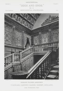 Merdiven, Canford Malikanesi, Dorset, İngiltere (s/b fotoğraf) by American Photographer (after)