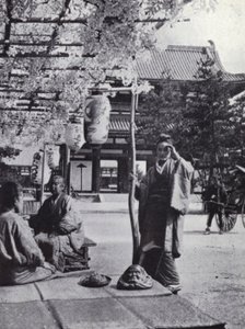 Bir Kioto çayevinin sundurması (s/b fotoğraf) by American Photographer (after)