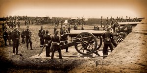 1 Connecticut Ağır Topçu Fort Richardson, 1861 sonlarında silahları adamış