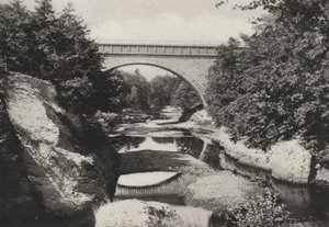 Boston: Echo Köprüsü, Newton Upper Falls, Newton (b/w fotoğraf) by American Photographer