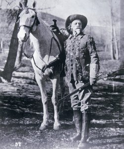 Buffalo Bill Cody (1846-1917) son yıllarında (s/b fotoğraf) by American Photographer