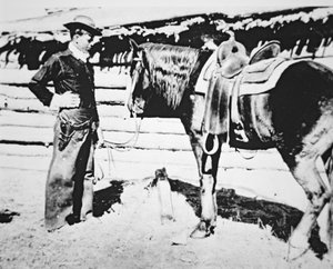 Butch Cassidy (1866-1908/09) atıyla birlikte (s/b fotoğraf) by American Photographer