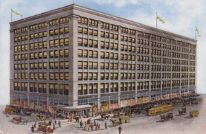 Chicago: Siegel, Cooper and Co, State ve Van Buren Caddeleri (renkli fotoğraf) by American Photographer