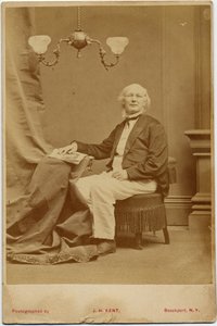 Horace Greeley (1811-72), ABD'li politikacı ve gazete editörü, fotoğraf JH Kent, Brockport, New York (albüm fotoğrafı) by American Photographer