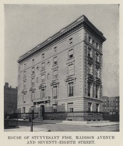 Stuyvesant Fish Evi, Madison Avenue ve Yetmiş Sekizinci Cadde (s/b fotoğraf) by American Photographer