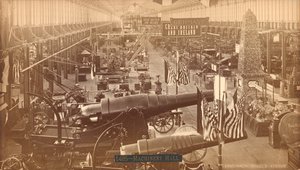 Krupps Guns, Alman sergisi, Centennial International Exhibition, Philadelphia, 1876 (gümüş albümen baskı) by American Photographer