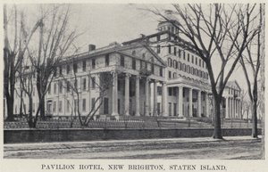 Pavilion Hotel, New Brighton, Staten Island (s/b fotoğraf) by American Photographer